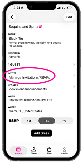 share event step 1