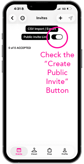 share event step 2