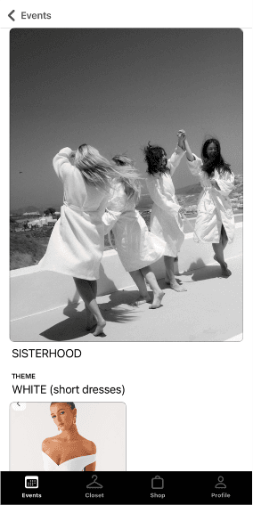 Zeta Tau Alpha Sisterhood event — White short dresses theme